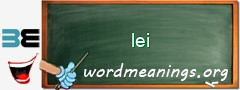 WordMeaning blackboard for lei